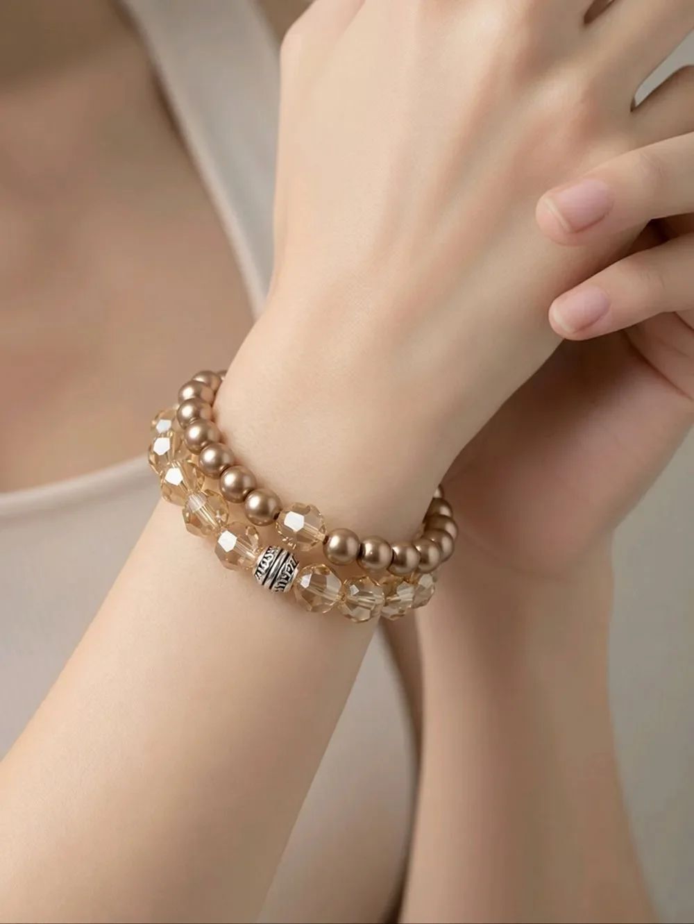 Austrian Crystal Stretch Bracelet Set